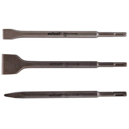 Wolfcraft ensemble de trois burins 7914000