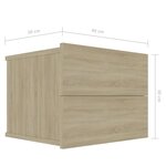 vidaXL Tables de chevet 2 Pièces Chêne sonoma 40 x 30 x 30 cm Aggloméré