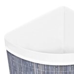 vidaXL Panier à linge d'angle Bambou Gris 60 L