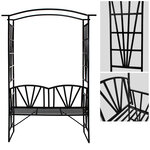 Tectake arche de jardin avec banc intégré