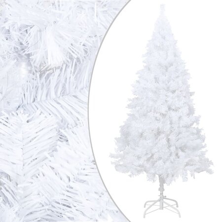 vidaXL Arbre de Noël artificiel avec branches épaisses blanc 210cm PVC