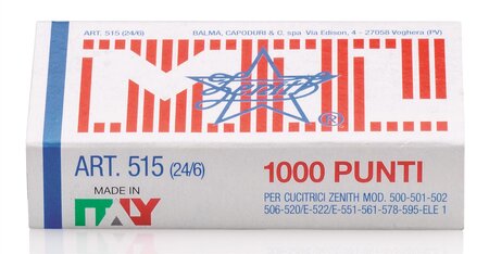 Blister 2 boîtes de 1.000 agrafes 24/6 ZENITH