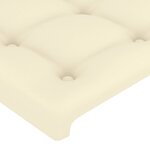 vidaXL Cadre de lit avec tête de lit Crème 80x200 cm Similicuir