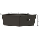 vidaXL Chariot de rangement mobile à 4 tiroirs Noir Plastique
