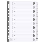 Intercalaires Imprimés À Touches Plastifiées - 10 Touches 1 À 10 - A4 - X 25 - Exacompta