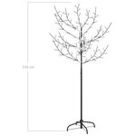 vidaXL Sapin de Noël 120 LED bleu Cerisier en fleurs 150 cm