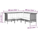 vidaXL Salon de jardin 10 Pièces avec coussins Gris Résine tressée