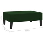 vidaXL Repose-pied Vert foncé 78x56x32 cm Velours