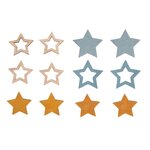14 étoiles adhésives miniatures en bois