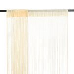 vidaXL Rideau en fils 2 Pièces 140 x 250 cm Crème