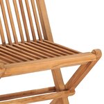 vidaXL Mobilier à dîner d'extérieur pliable 3 Pièces Bois solide de teck
