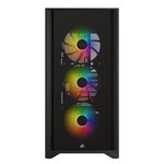 CORSAIR Boîtier PC iCUE 4000X RGB - Moyen Tour - Verre trempé - Noir (CC9011204WW)