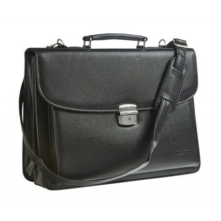 Cartable affaire - 3 compartiments - noir - cristo