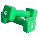 Pure2Improve Ensemble d'haltères 2x2 kg Néoprène Vert