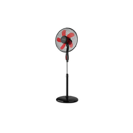 Taurus Ponent 16 Cr Ventilateur Sur Pied 41 Watts - 5 Helices - 3 Vitesses - Oscillant - Noir Et Rouge