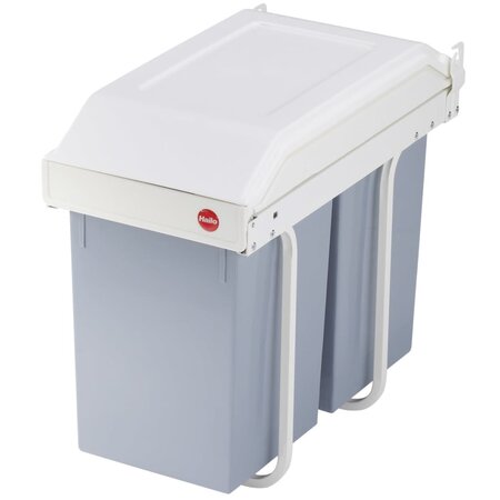 Hailo Poubelle de placard Multi-Box Duo Taille L 2x14 L Crème 3659-001
