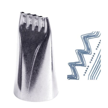 Douille pâtissière points & lignes en inox