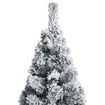vidaXL Sapin de Noël artificiel mince pré-éclairé et boules vert 180cm