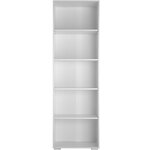 Tectake Bibliothèque Lexi 5 étagères - blanc