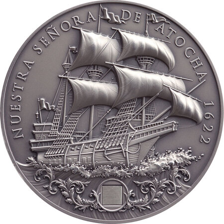 Pièce de monnaie en Argent 5 Dollars g 62.2 (2 oz) Millésime 2022 NUESTRA SENORA DE ATOCHA