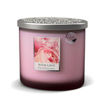 Bougie ellipse 2 mèches heart and home amour