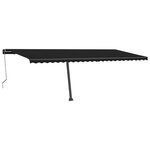 vidaXL Auvent automatique capteur de vent et LED 600x300 cm Anthracite