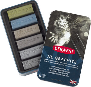 Crayons aquarellables Graphite teinté Derwent XL x6