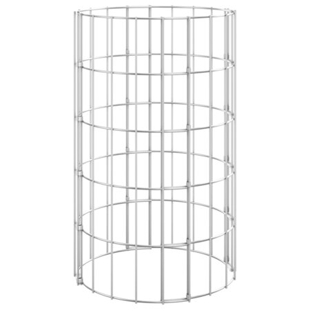 vidaXL Poteau à gabion circulaire Acier galvanisé Ø30x50 cm