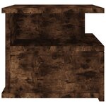 vidaXL Table de chevet flottante Chêne fumé 40x31x27 cm