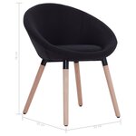 vidaXL Chaises à manger lot de 2 noir tissu