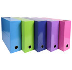 Boite Transfert Dos 90mm Iderama - Couleurs Assorties - X 5 - Exacompta