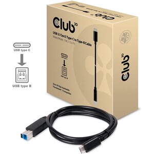 Club3d usb 3.1 gen2 type-c to type-b câble male/male  1 m./ 3.3 ft.