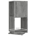 vidaXL Armoire rotative Gris béton 34 5x34 5x75 5 cm Aggloméré