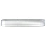 vidaXL Lit surélevé de jardin 320x80x44 cm Acier galvanisé Argenté