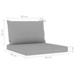 vidaXL Canapé de jardin 3 places avec coussins gris