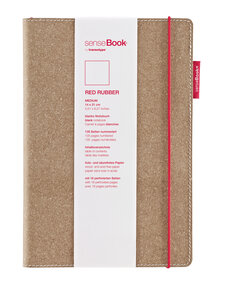 Carnet à ruban sensebook red rubber a5 blanc