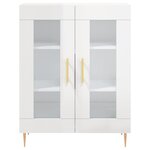 vidaXL Buffet haut Blanc brillant 69 5x34x180 cm Bois d'ingénierie