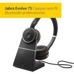 Jabra evolve 80 uc casque supra-auriculaire stereo filaire - casque optimisé unified communications suppression active du bruit