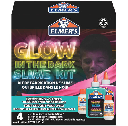 ELMER'S Kit de fabrication de Slime qui brille dans le noir