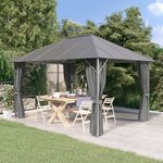 vidaXL Tonnelle avec parois et toit 4x3 m Anthracite