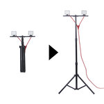 Projecteur de chantier led sur pied  filaire  x2 projecteurs 20 w  2800 lumens