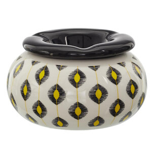 Cendrier anti-odeur blanc  noir et jaune