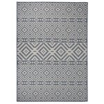 vidaXL Tapis à tissage plat d'extérieur 120x170 cm Rayures bleues