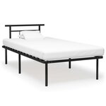 vidaXL Cadre de lit Noir Métal 100x200 cm