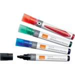 Etui de 4 marqueurs tableau blanc liquid ink assortis nobo