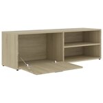 vidaXL Meuble TV Chêne sonoma 120x34x37 cm Aggloméré