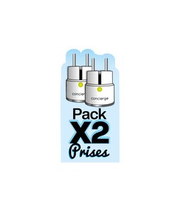 Pack x2 prise "bastille" 10a connectée au wifi