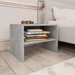 vidaXL Table de chevet Gris béton 40 x 30 x 30 cm Aggloméré
