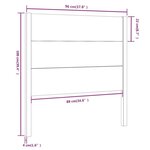 vidaXL Tête de lit 96x4x100 cm Bois massif de pin