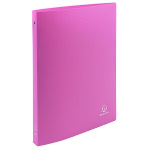 Classeur 4 anneaux 15mm polypropylène OPAK - A4 Rose x 5 EXACOMPTA
